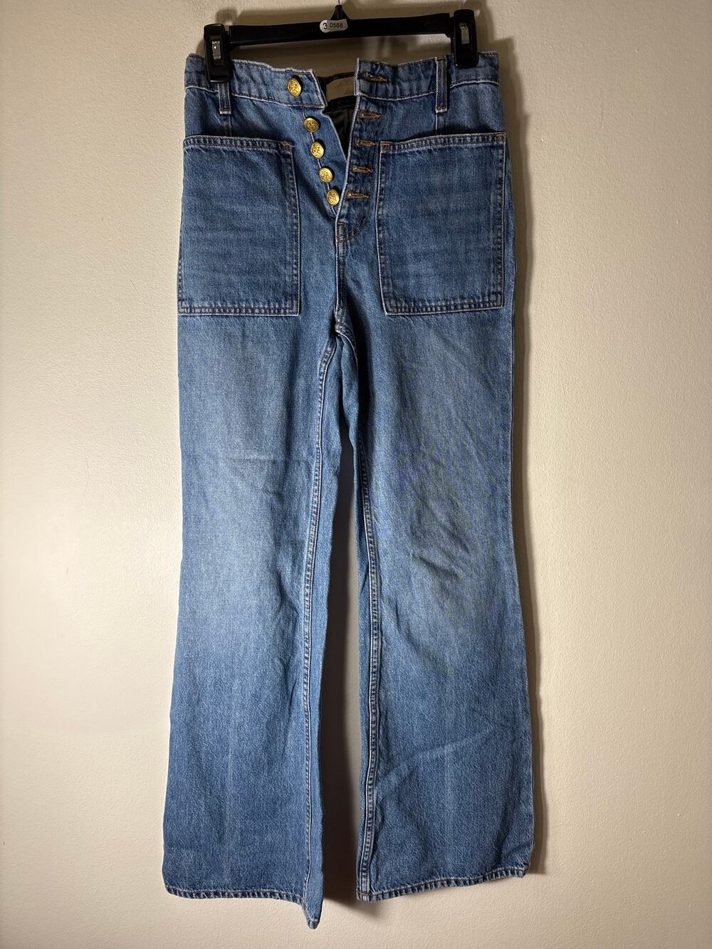 Ulla Johnson Front Pocket Button Up Denim Sz 26